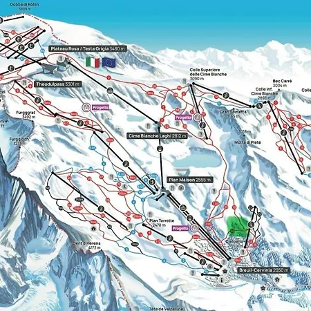 Skiing Dacha La Coquille * Breuil-Cervinia
