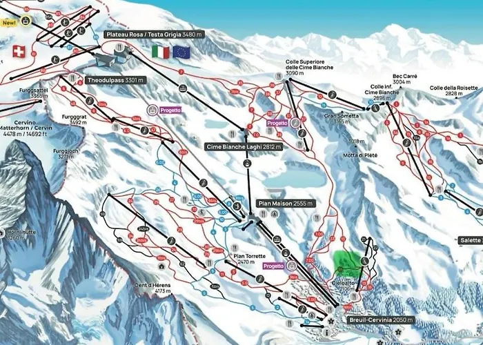 Skiing Dacha La Coquille * Breuil-Cervinia